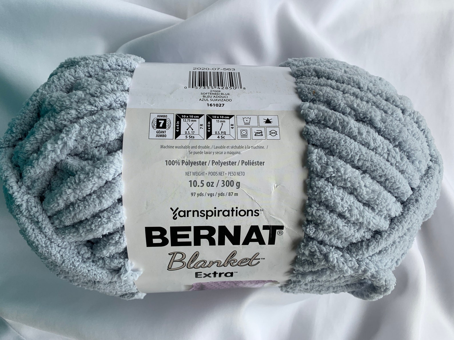 Softened Blue 27009 Bernat Blanket EXTRA 97yds 10.5 Oz Skein Etsy