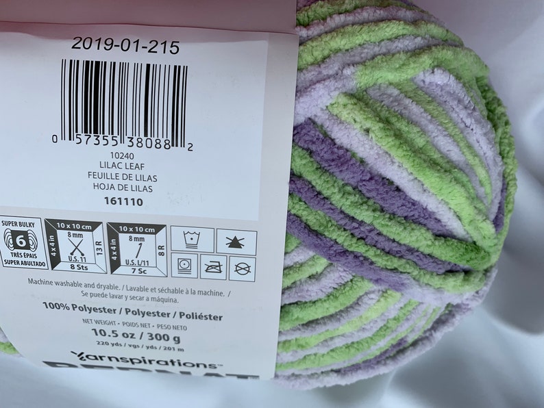 LILAC LEAF Bernat Blanket Yarn 10240 220yds 10.5 Oz Etsy