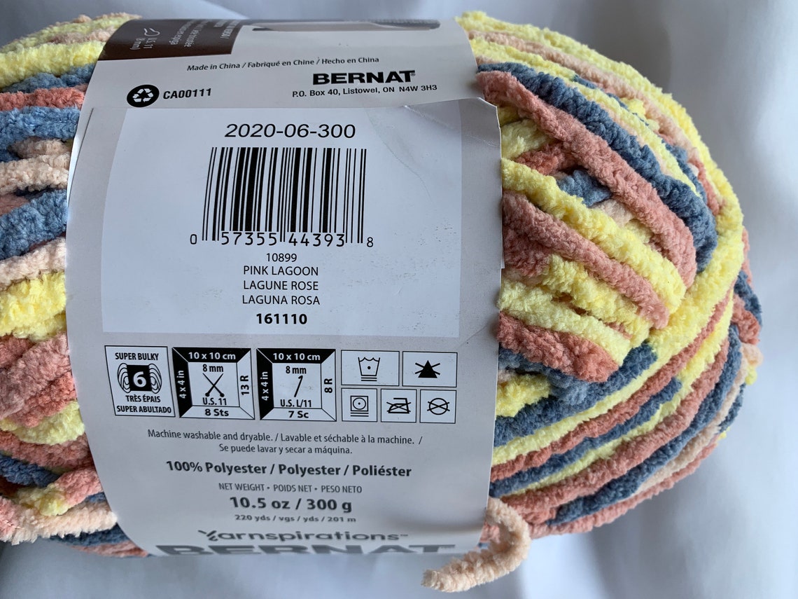 Pink Lagoon 10899 Bernat Blanket Yarn 10.5 Oz Skeins 220yds Etsy