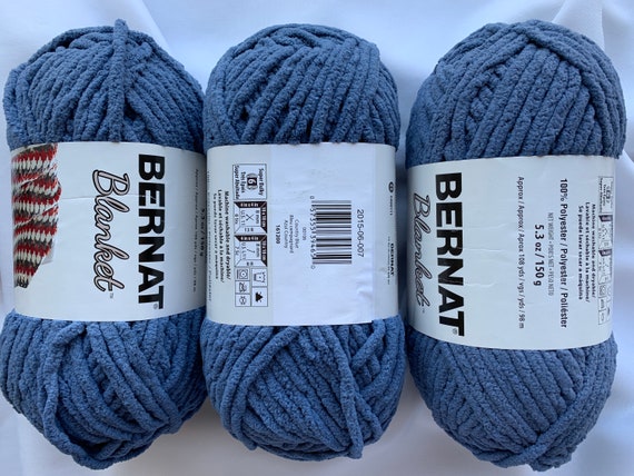 3 Pack COUNTRY BLUE 00106 Bernat Blanket Yarn 5.3 Oz 150 G -  Denmark