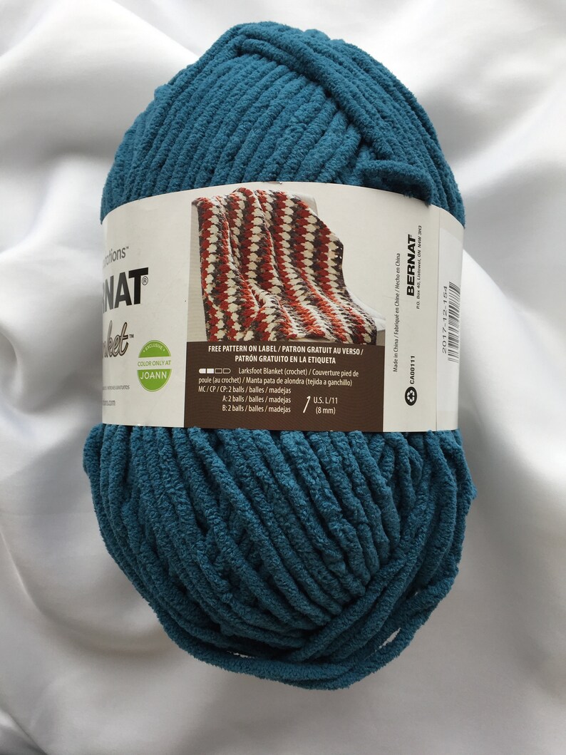 Dark Teal 04745 Bernat Blanket Yarn 10.5 oz Skein Baby | Etsy