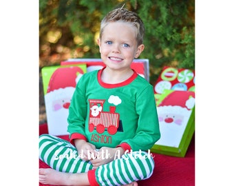 Christmas Pajamas - Santa Train - Toddler Christmas Pjs