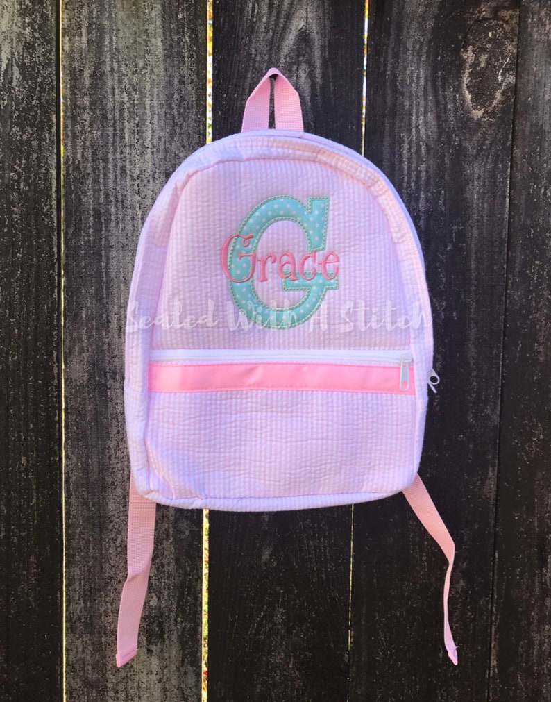 Kids Backpack Seersucker Backpack