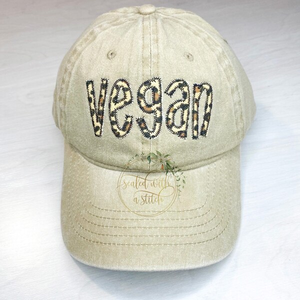 VEGAN Womens Hat - Leopard Vegan Hat - Plant Based Hat