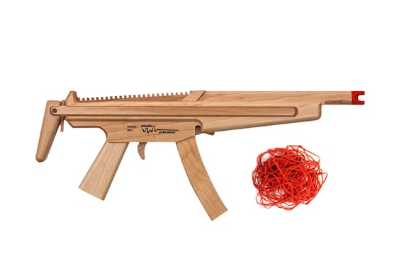 Model Mp5 Rubber Band Machine Gun With Sliding Stock - 