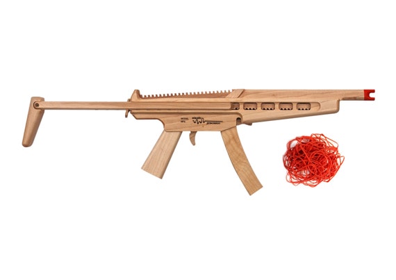 Model Mp5 Rubber Band Machine Gun With Sliding Stock - 
