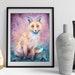 Fox Art Print on CANVAS or PAPER of Colorful Fox Painting by - Etsy
