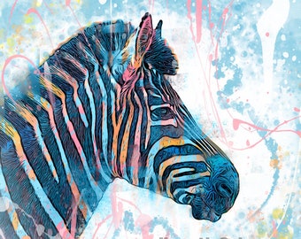 Rainbow Zebra Print