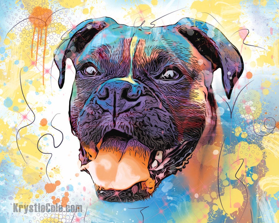 Boxer dog art sales