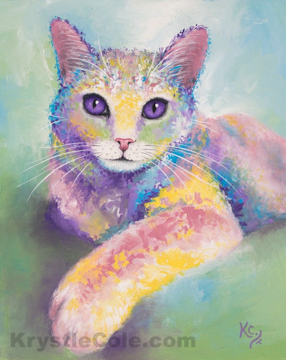 Pastel Paintings Of Cats