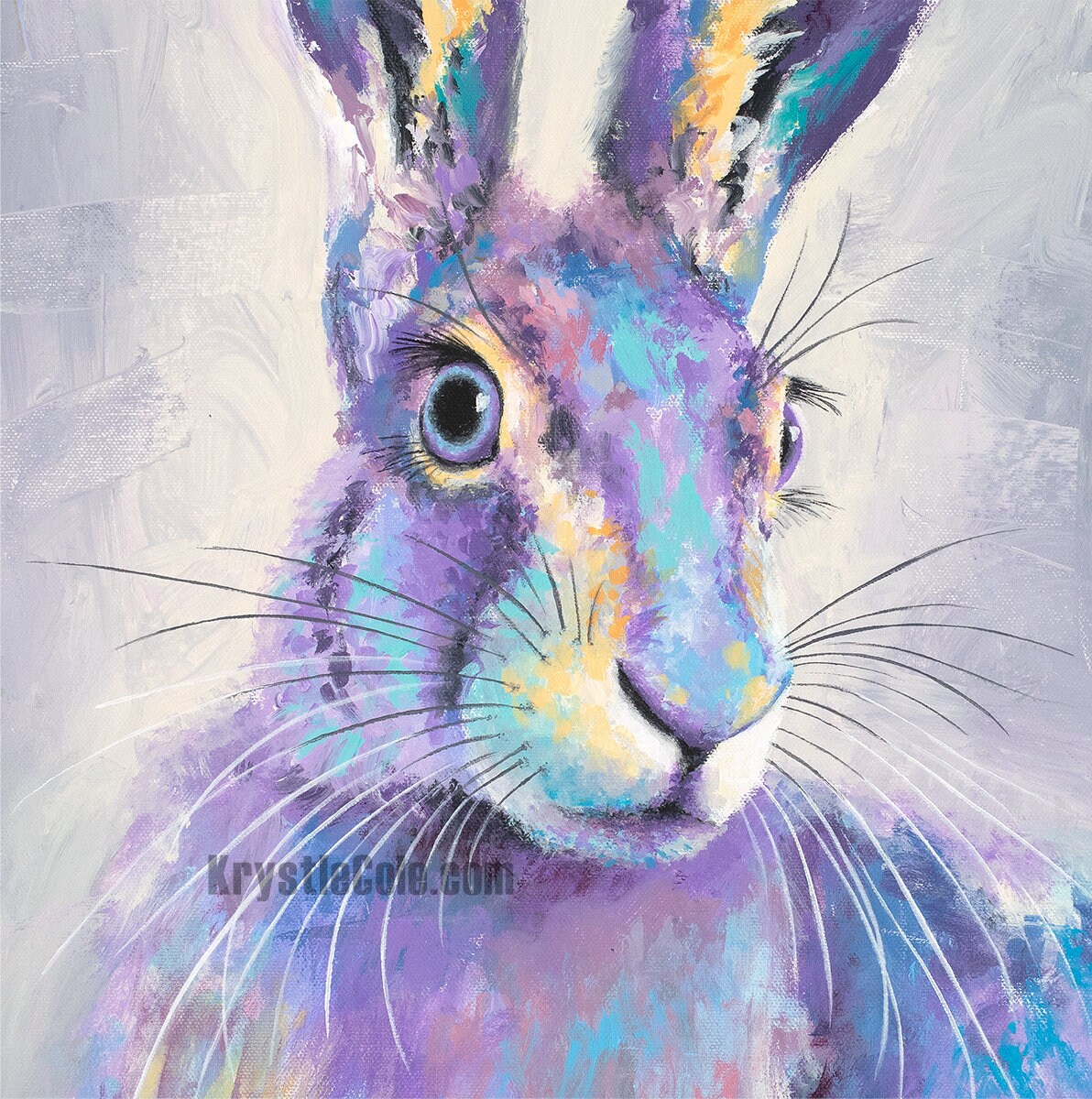 Purple Hare Rabbit Print