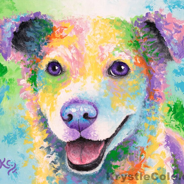 Modern Dog Art Print Etsy