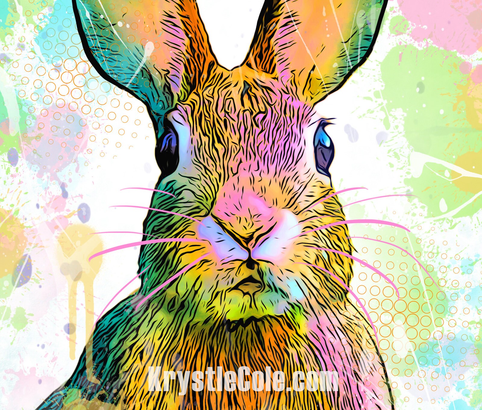Bunny Rabbit Art Bunny Canvas. Rabbit Gifts. Rabbit Print on Etsy