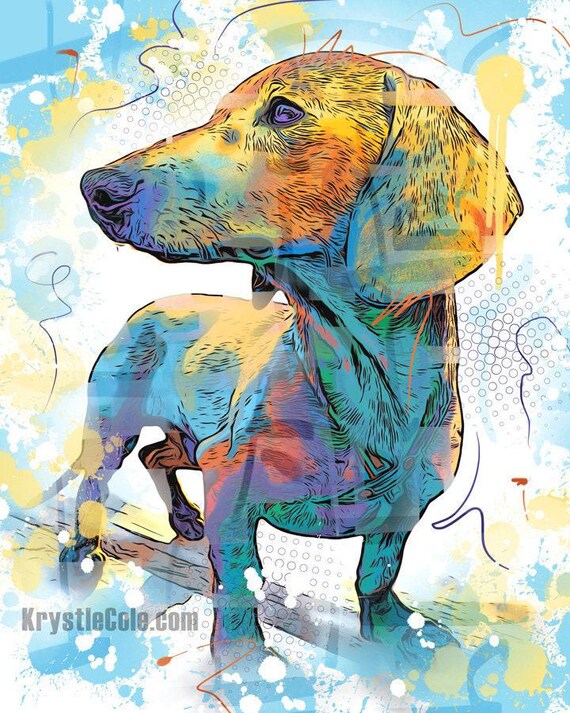 Sale wiener dog artwork Store