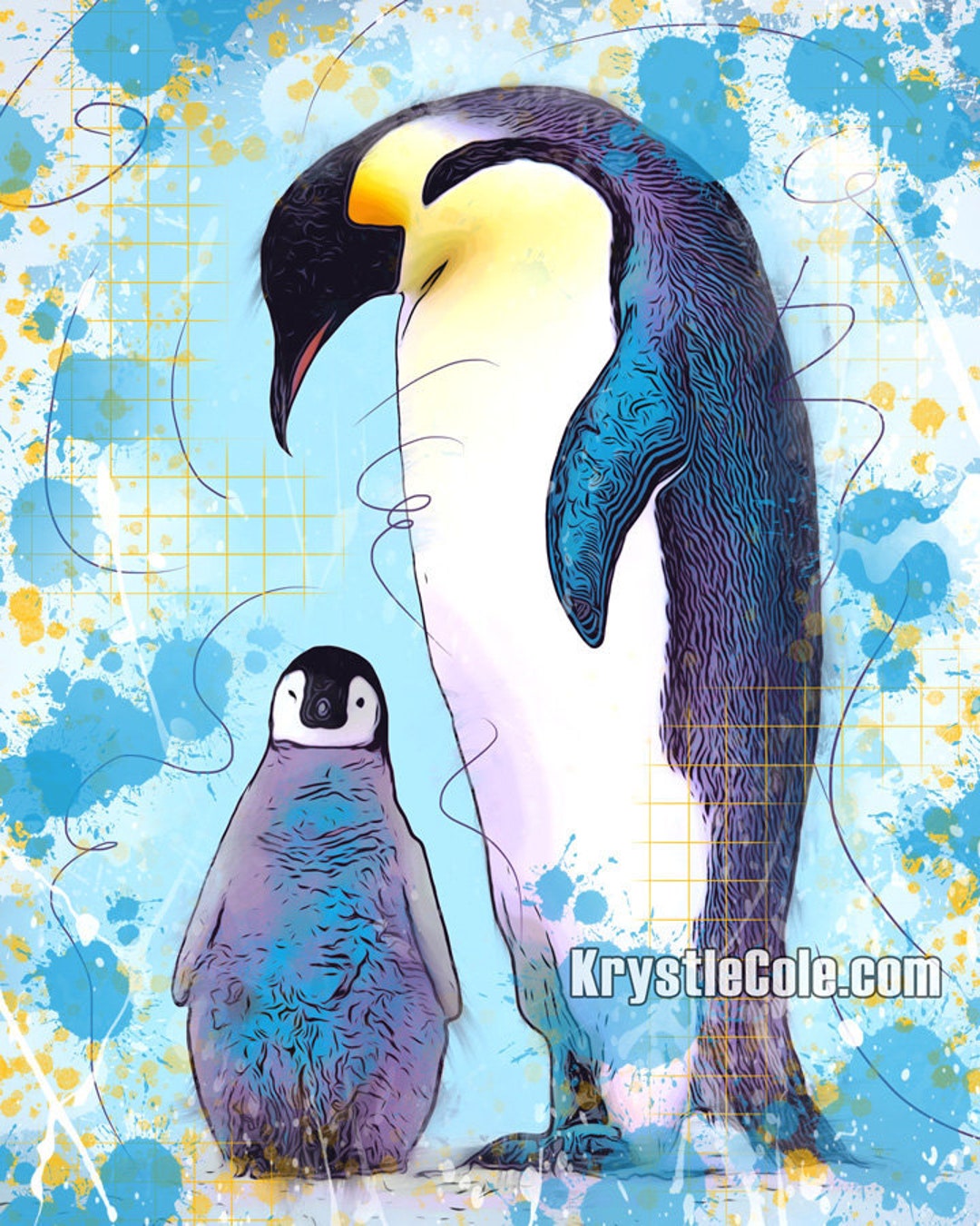 Penguin Art Pingüinos Emperador Madre y Bebé. Penguin Print - Etsy México Penguin Art Pingüinos Emperador Madre y Bebé. Penguin Print - Etsy México