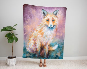 Fox Blanket - Fox Gifts. Super Soft Throw Blanket Comes in 2 Sizes - 50x60" or 60x80"