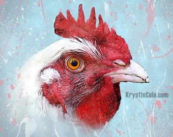 Red Hen Chicken Print