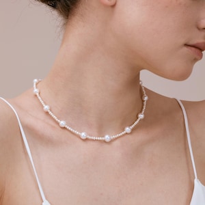 ブレスレット LESS IS MORE 3mm pearl necklace AAAAA Grade 3mm Freshwater Pearl Necklace, True Round White