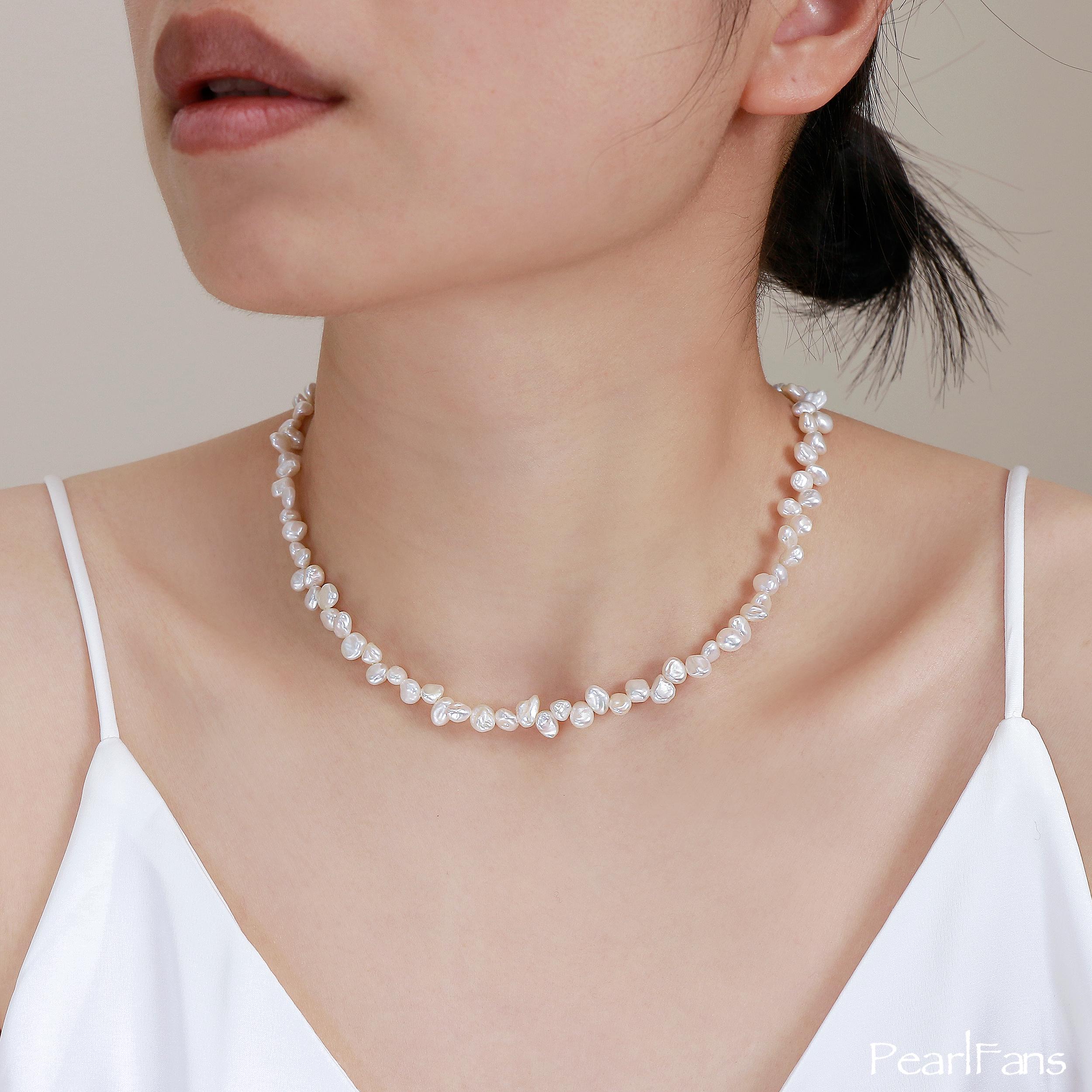 Keshi Pearl Necklace - Etsy Keshi Pearl Necklace - Etsy