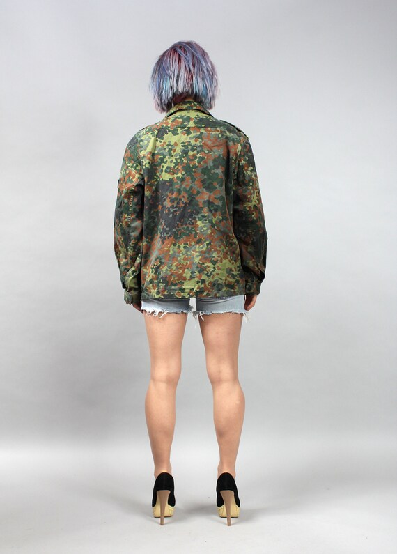 Vintage Camo German Army Military Jacket. 90s Cam… - image 7