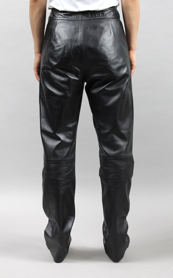 90s Real Leather Rocker Pants For Women, Vintage … - image 7