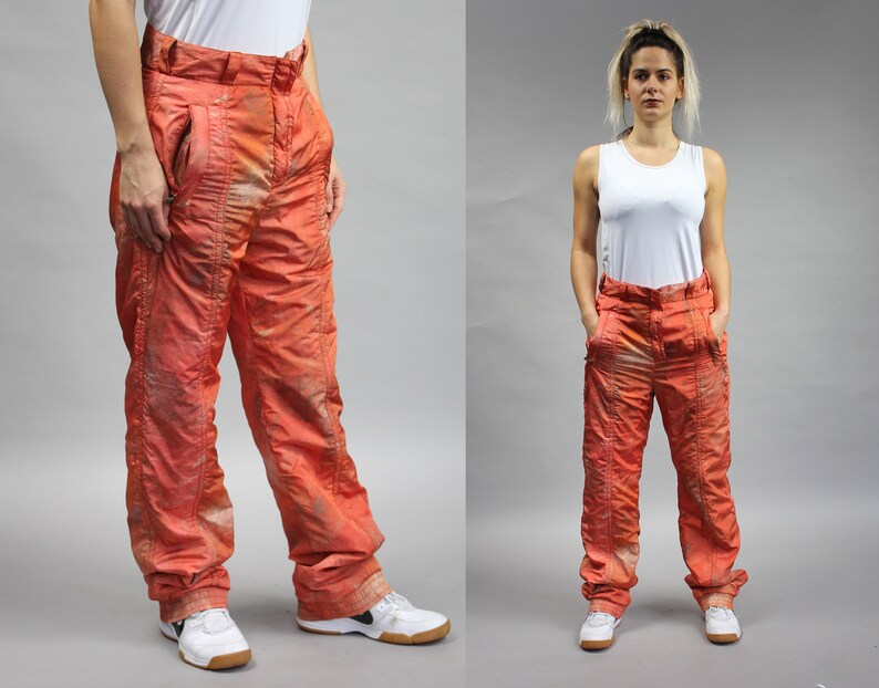 Medium Waterproof Puffer Pants 80s Vintage Baggy Skiing Snowboarding Pants