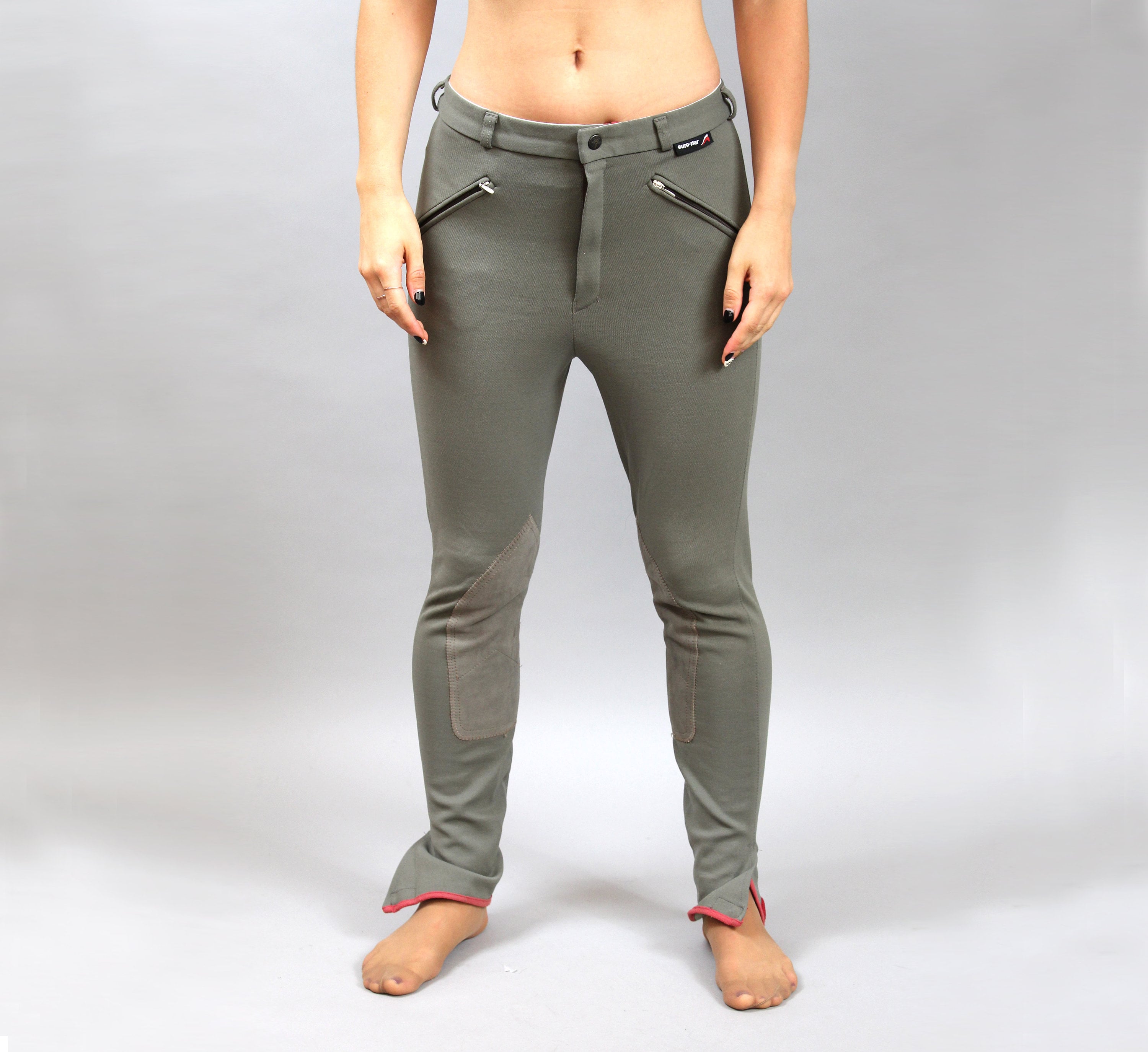 Vintage Khaki Stretchy Horseback Riding 