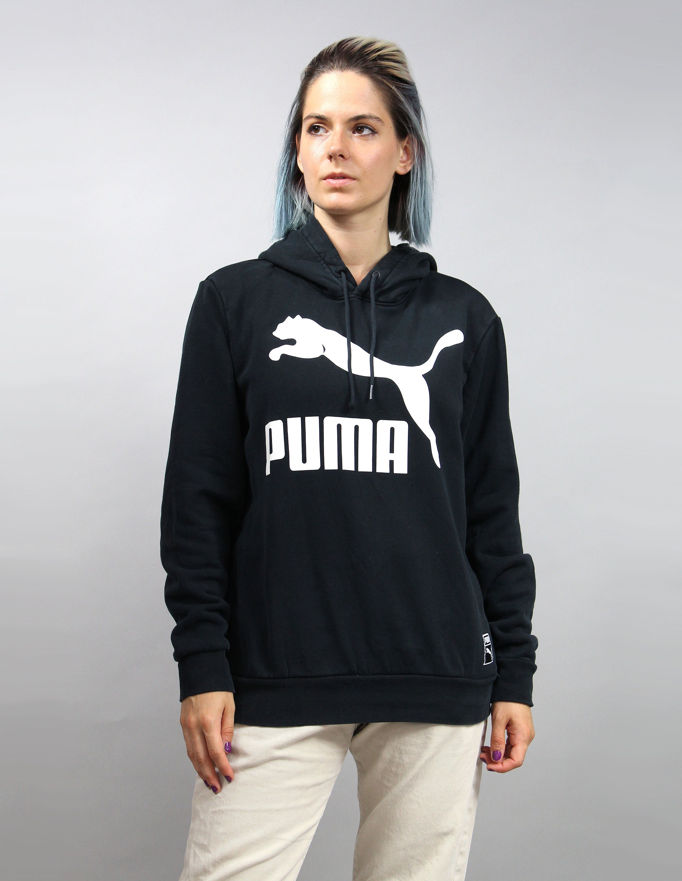 2YK Vintage PUMA HOODED Sweatshirt. Big Animal Print Logo | Etsy
