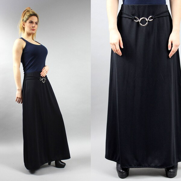 Vintage Distressed Long Skirt Patchwork 90s Grunge