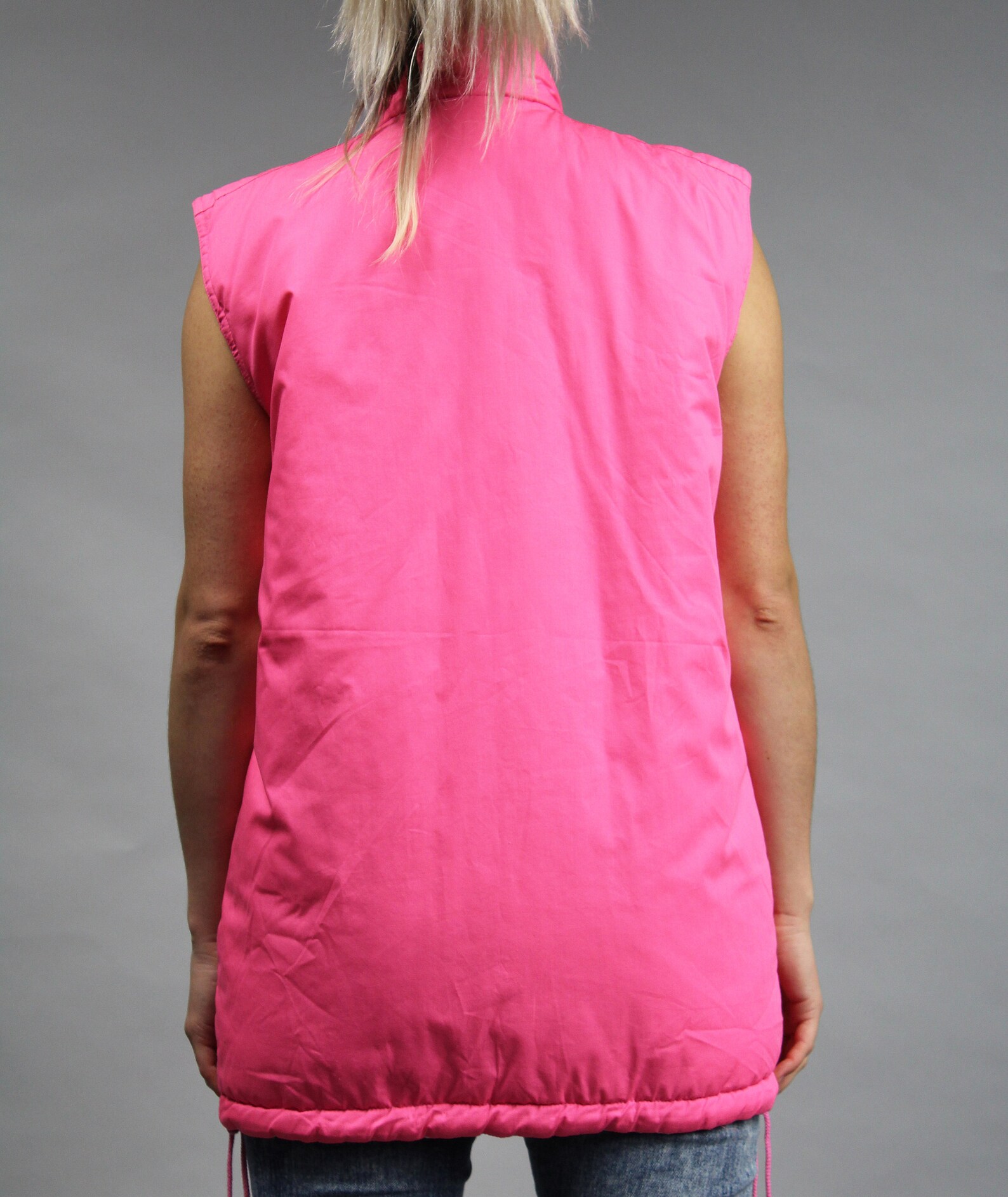 UNISEX 90s Pink Down Puffer Vest. Plus Size Winter Sports Warm Etsy