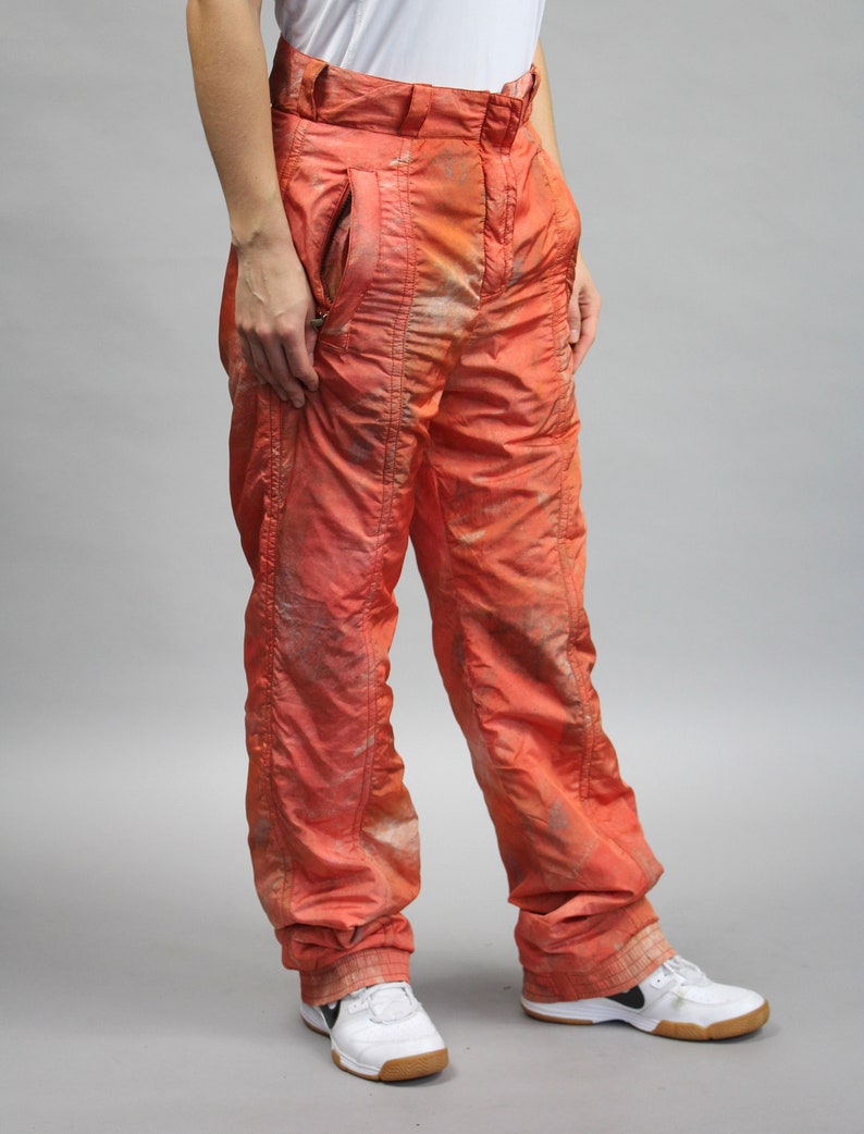Medium Waterproof Puffer Pants 80s Vintage Baggy Skiing Snowboarding Pants