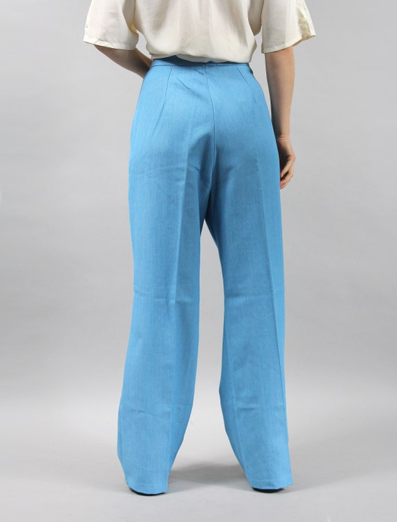 Vintage Blue Large Wide Leg Pants. Palazzo Bohemi… - image 6