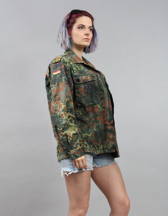 Vintage Camo German Army Military Jacket. 90s Cam… - image 5