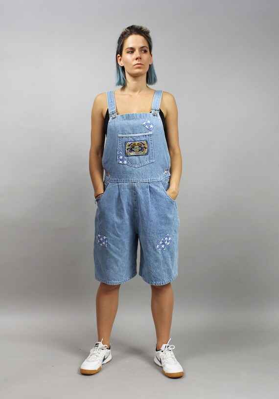 jean jumpsuit shorts