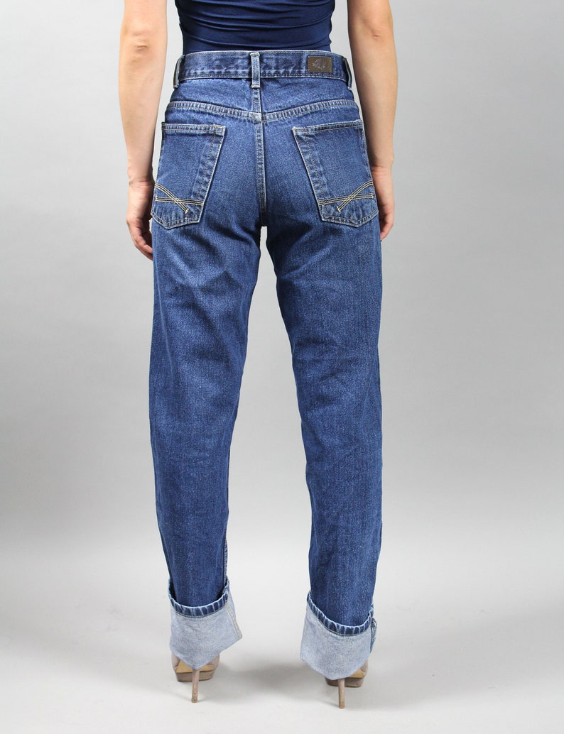 90s High Rise Straight Leg Boyfriend Jeans. High Waist Moms Denim Trousers. UNISEX W30 imagem 8