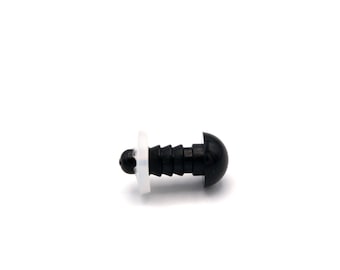 100 (50 pairs) x 8mm safety eyes in black plastic for doll, crochet, plushies