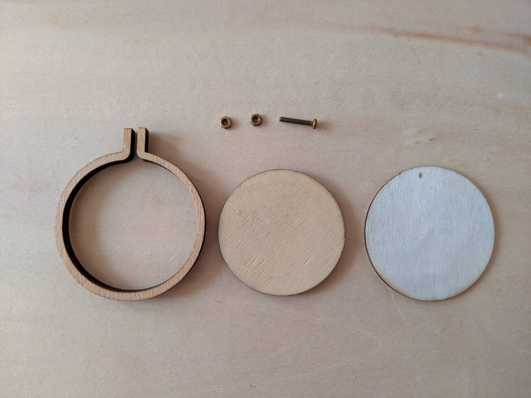 Mini Embroidery Hoop Frame 1 X 25mm / 30mm / 40mm / 50mm Wood With Free