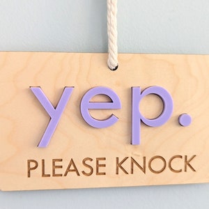 Do Not Disturb Yep Nope Sign Work Wood and 3d Acrylic Letters Door ...