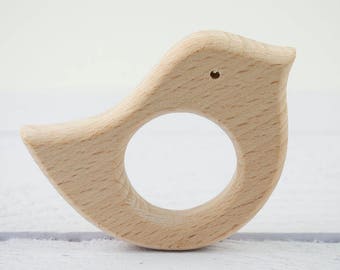 Oiseau en bois 1 x 70mm inachevé, pour gifs et décorations, DIY