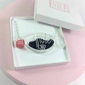 Soy Sauce fish container necklace Japanese bento acrylic pendant/ Japanese food lover / sauce dispenser / sushi jewelry / sashimi shoyu-tai