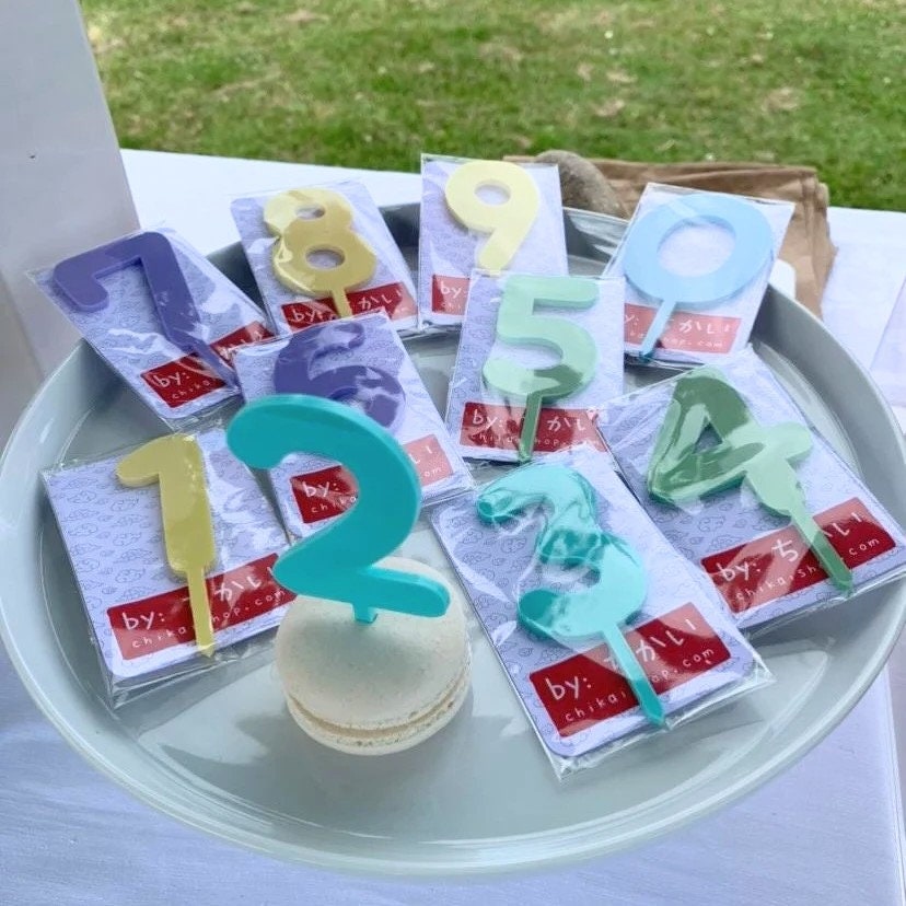 Number Cake Topper in Acrylic for Birthday Anniversary Celebration ...