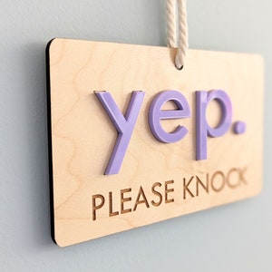 Do Not Disturb Yep Nope Sign Work Wood and 3d Acrylic Letters Door ...
