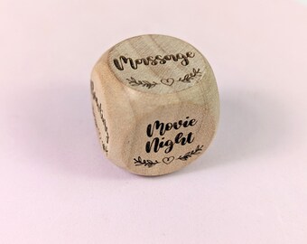 Personalized Date Night Dice, Valentine's Day Gift, Custom Decision Maker, Couple Dice, Date Night Ideas Gift For Couples Custom Anniversary