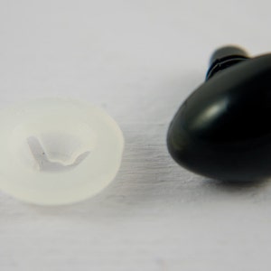 10 x 15mm high quality safety animal nose in black plastic for doll, crochet, plushies image 2