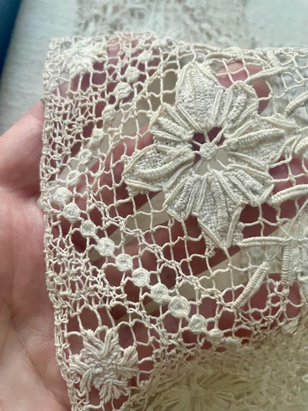 Lace Rustique Antique Handmade Lace Pieces (13.5