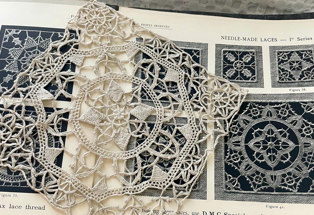 Antique Reticella Unique Needle Made Linen Lace. - Etsy