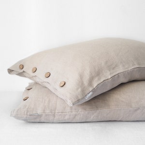 pillowcase with coconut buttons