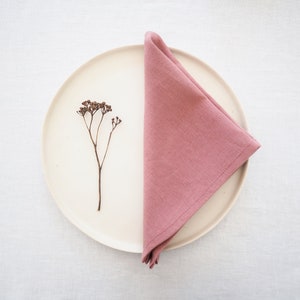 pink linen napkin