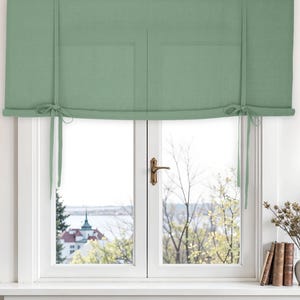 Tie up curtains. Custom tie up curtains. Window shades