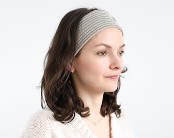 Linen Knit Headband, Boho Workout Hair Band
